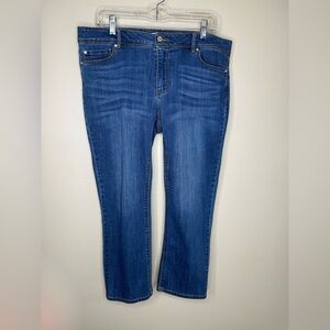 Cato Dark Wash Mid Rise Cropped Jeans Size 12